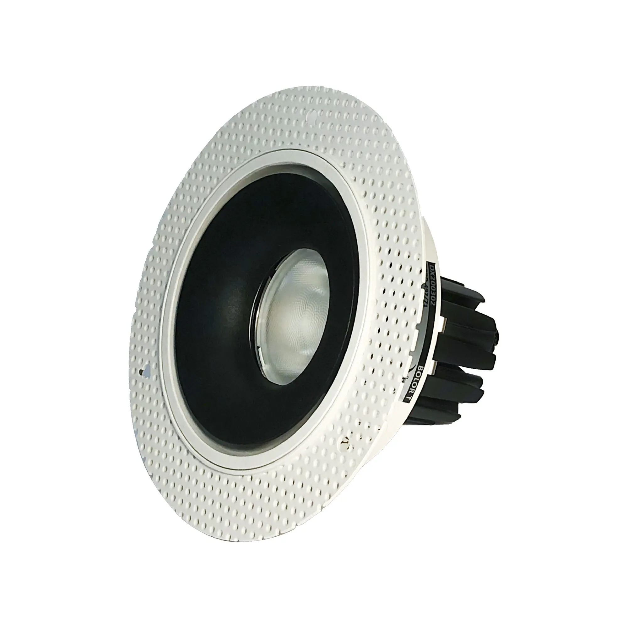 DM202619  Bolor T 15 Powered by Philips 15W 1350lm 3000K 24° Engine, 350mA,White/Black,Trimless Recessed Round Spotlight,IP20.